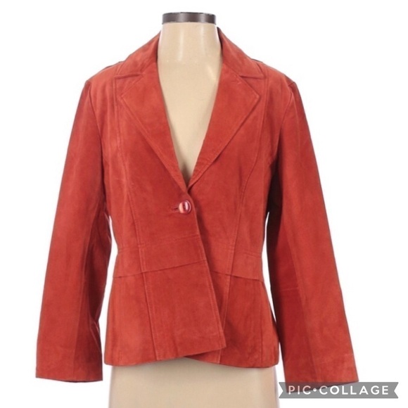 Vintage Bernardo Leather Single Button Jacket - Picture 1 of 3